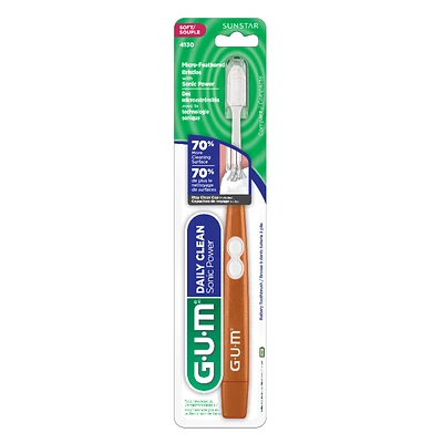 GUM Sonic Power Daily Clean Battery Toothbrush - Soft - Assorted