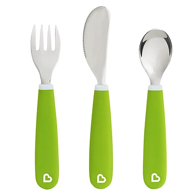 Munchkin Splash Toddler Fork, Knife and Spoon Set - Assorted