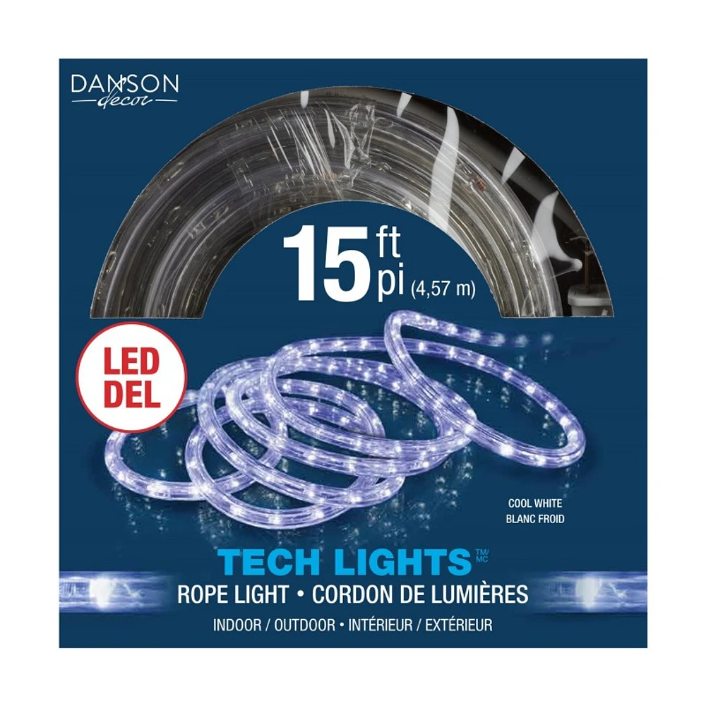 Danson Decor Tech Lights LED Rope Light - Cool White - 4.57m - 120 Lights