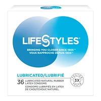 LifeStyles Lubricated Latex Condoms - 36's