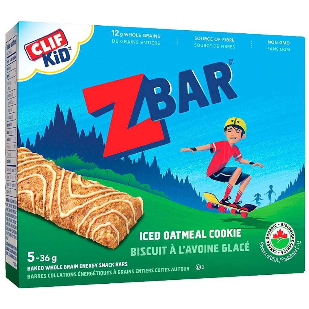 Clif Kid Organic Zbar - Iced Oatmeal Cookie - 5 x 36g