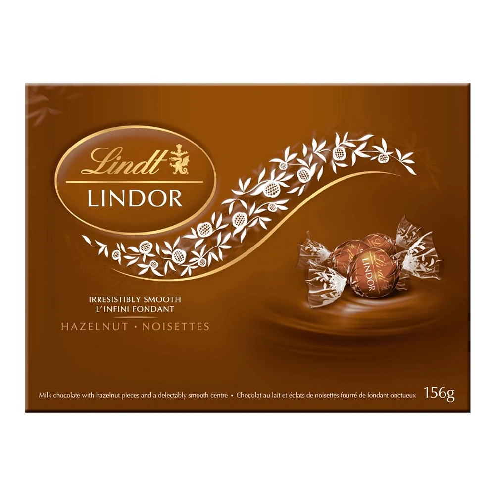 Lindt LINDOR Milk Chocolate Truffles - Hazelnut - 156g