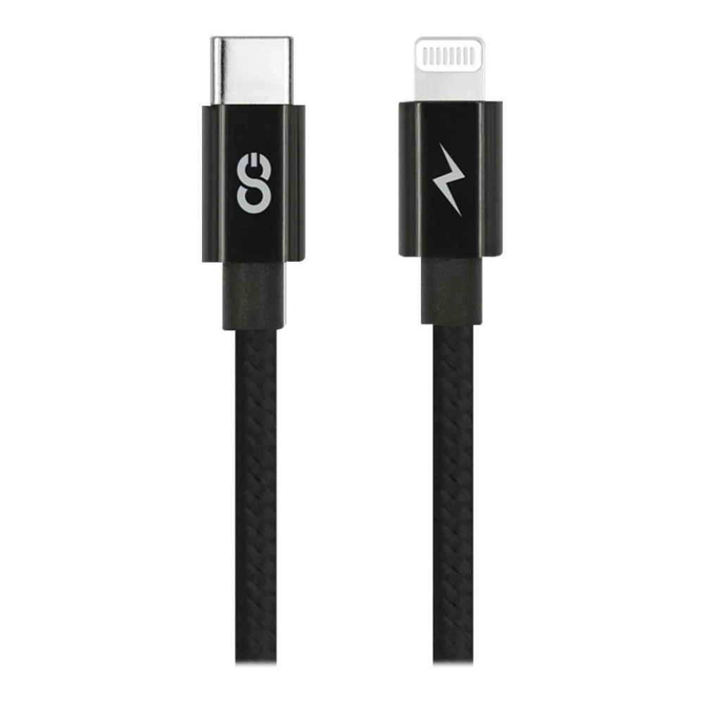 LOGiiX Sync & Charge Braid USB-C to Lightning Cable - Black - 1.2m