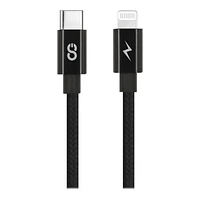 LOGiiX Sync & Charge Braid USB-C to Lightning Cable - Black - 1.2m