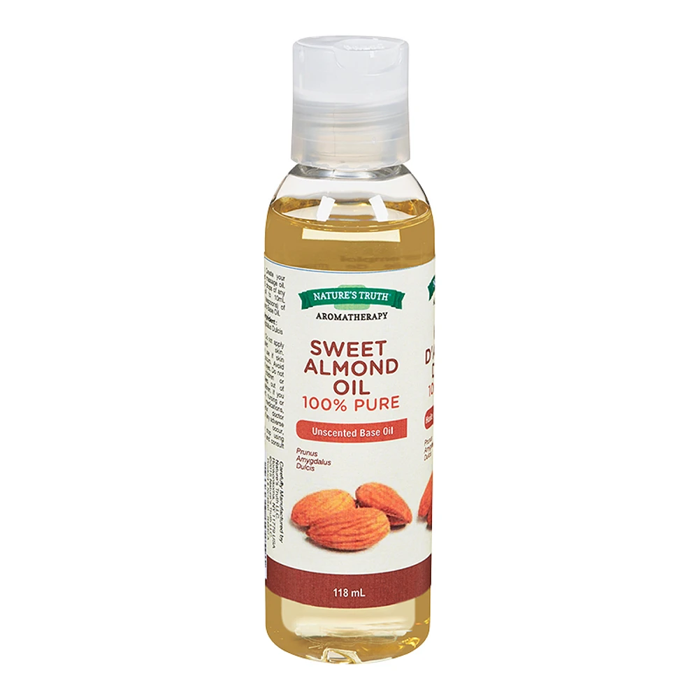 Nature's Truth Aromatherapy 100% Pure Sweet Almond Unscented Base Oil 100% - 118ml