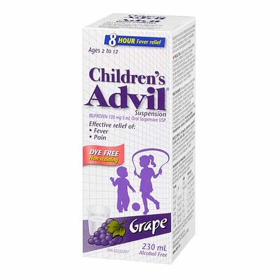 Advil Children's Suspension - Dye-Free Grape - 230ml