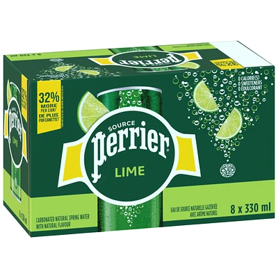 Perrier Slim Can - Lime - 8x330ml