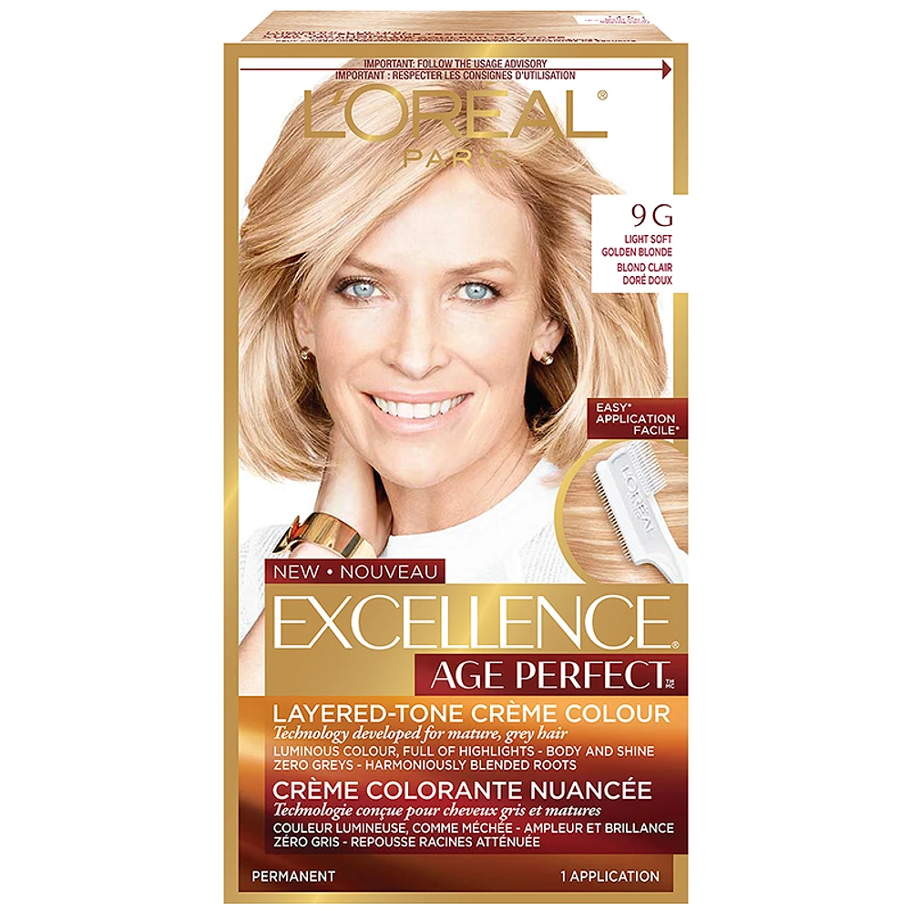 L'Oreal Excellence Age Perfect Creme Colour - 9G Light Soft Golden Blonde