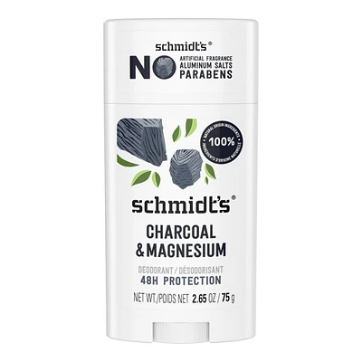 Schmidt's Natural Deodorant Stick - Charcoal + Magnesium - 75g