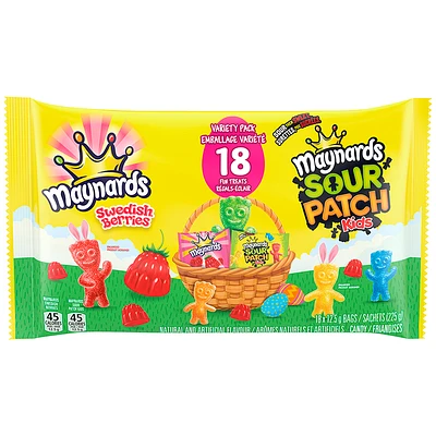 Maynards Variety Pack Kids Candy - Swedish Berries/Sour - 225g