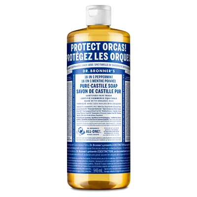 Dr. Bronner's 18-IN-1 Pure-Castile Liquid Soap - Peppermint - 946ml