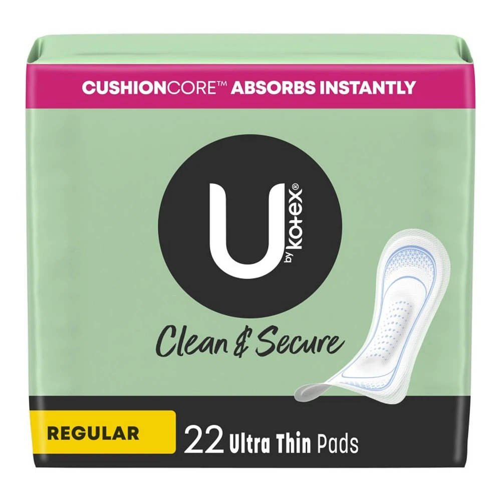 U by Kotex Clean & Secure Ultra Thin Sanitary Pads - Regular