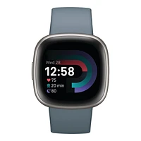 Fitbit Versa 4 Smartwatch - Waterfall Blue/Platinum