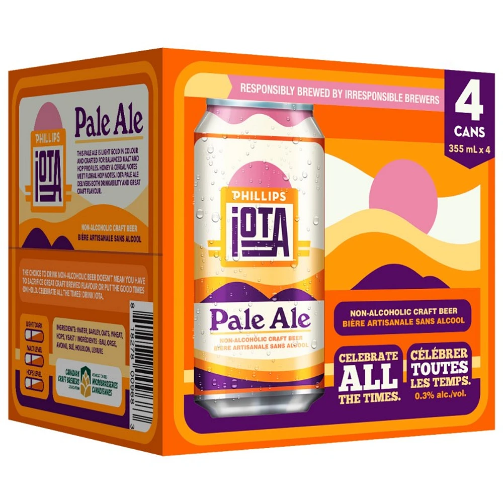 Phillips Iota Non Alcoholic Pale Ale - 4 x 355ml