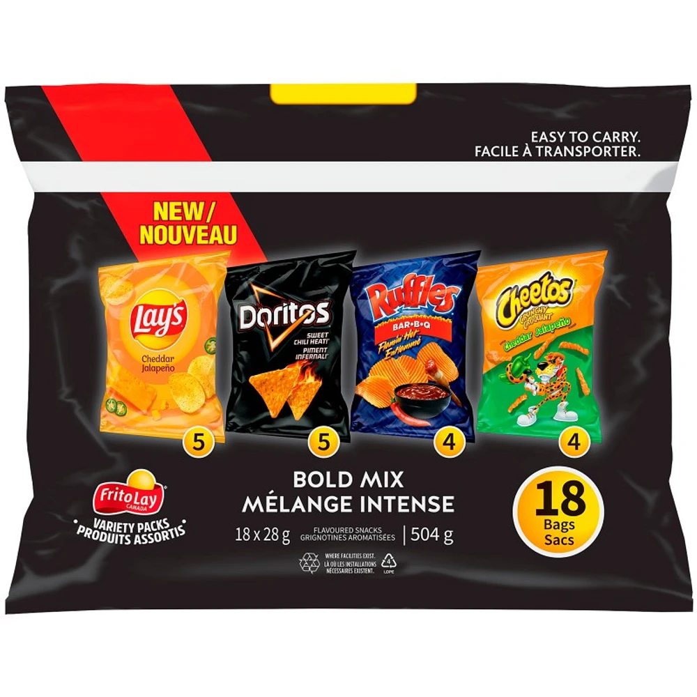 Frito-Lay Bold Mix Variety Packs - 504g - 18's