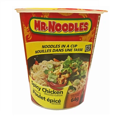 Mr.Noodles Instant Cup Noodles - Spicy Chicken Simulated Flavour - 64g
