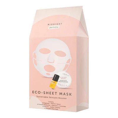 Midnight Paloma Eco-Sheet Mask Sustainable Skincare Booster Kit - 4 piece
