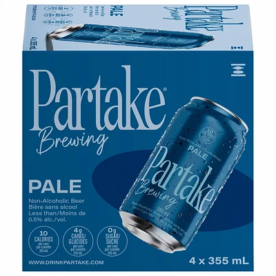 Partake Brewing Craft Non-Alcoholic Beer - Pale Ale - 4x355ml