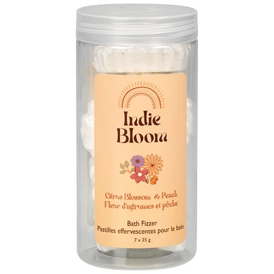 Indie Bloom Bath Fizzers - Citrus Blossom/Peach - 7x25g