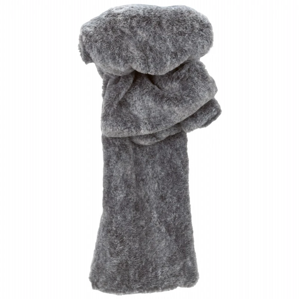 Di Firenze 2 Tone Faux Fur Scarf - Grey