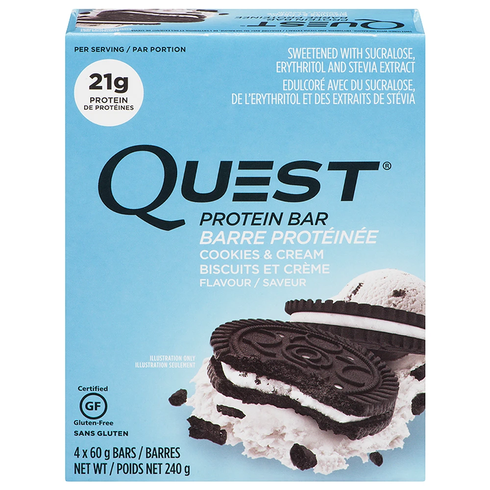 Quest Protein Bar - Cookies & Cream - 4X60g