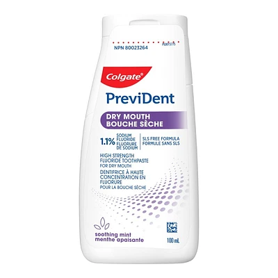 Colgate PreviDent Dry Mouth Toothpaste - Soothing Mint - 100ml
