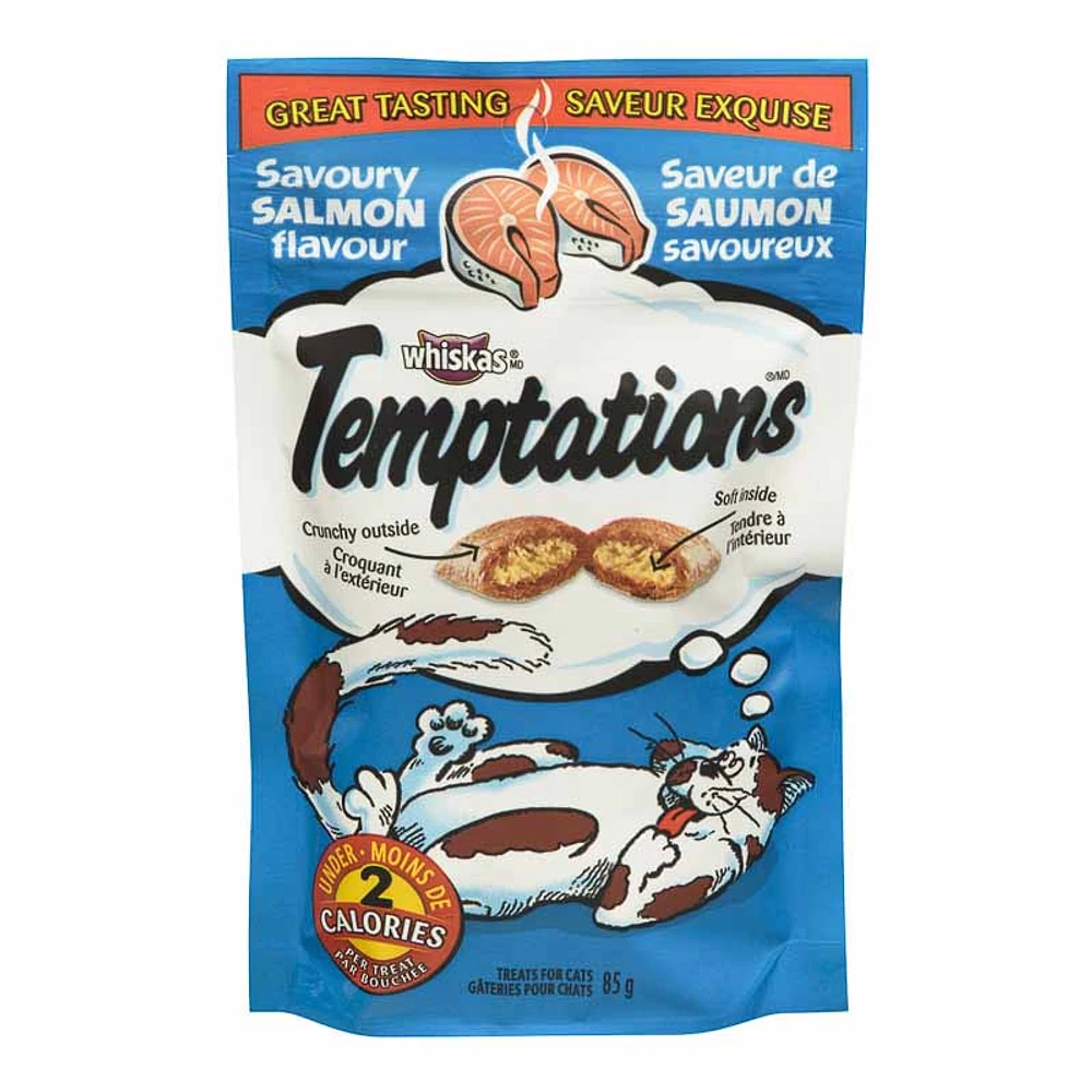 Whiskas Temptations Treats for Cats - Savoury Salmon - 85g