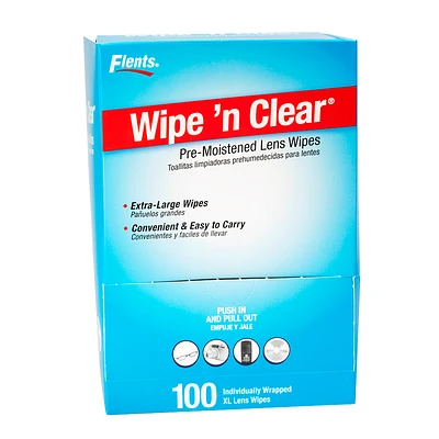 Flents Wipe n' Clear Pre-Moistened Lens Wipes - 100s