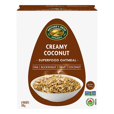 Nature Path Qi'a Gluten Free Oatmeal - Creamy Coconut- 6 Packets