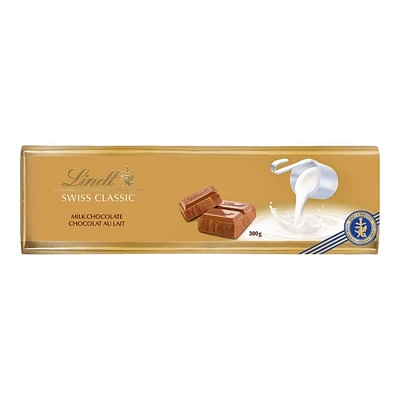 LINDT Swiss Classic Milk Chocolate Bar - 300g