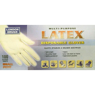 London Drugs Disposable Latex Gloves - Small - 100's