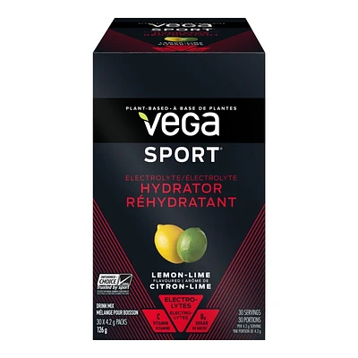 Vega Sport Electrolyte Hydrator - Lemon Lime - 30 x 4.4g 