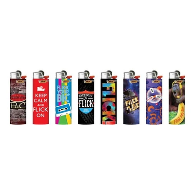 BIC Flick My BIC Series Lighters - Assorted Colours - 1pk