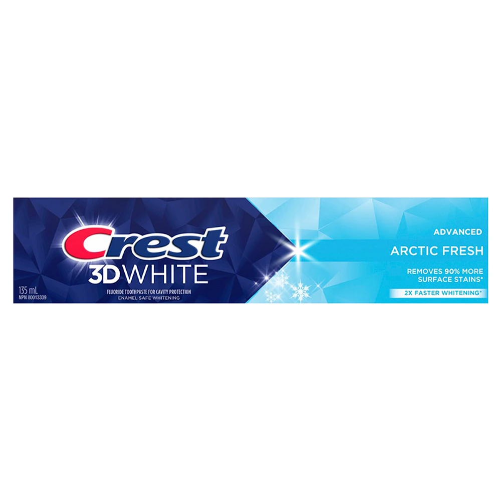 Crest 3D White Advanced Teeth Whitening Toothpaste - Arctic Fresh - 135ml