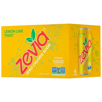Zevia Soda - Lemon Lime Twist - 6x355ml
