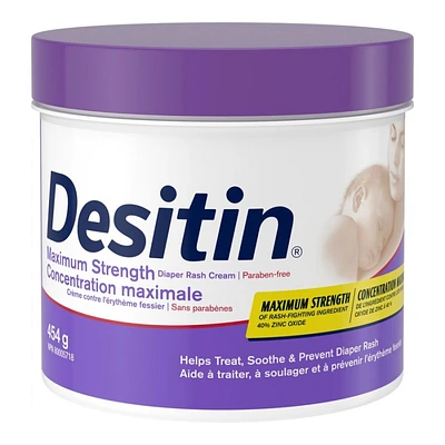 Destin Maximum Strength Diaper Rash Cream with Zinc Oxide  - 454g