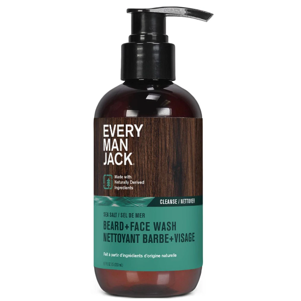 Every Man Jack Beard + Face Wash - Sea Salt - 200ml