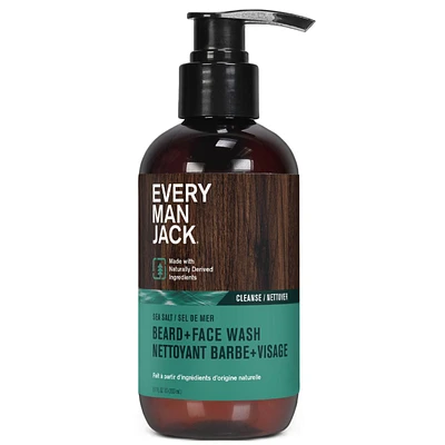 Every Man Jack Beard + Face Wash - Sea Salt - 200ml