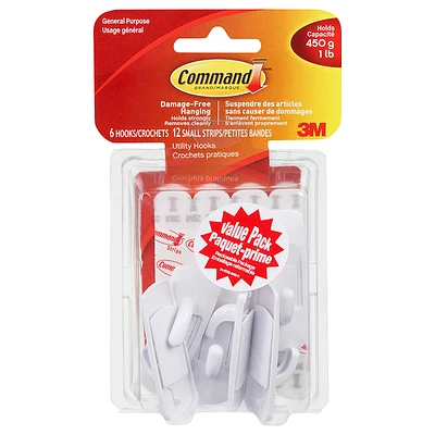 Command Small Hooks Value Pack - 6's