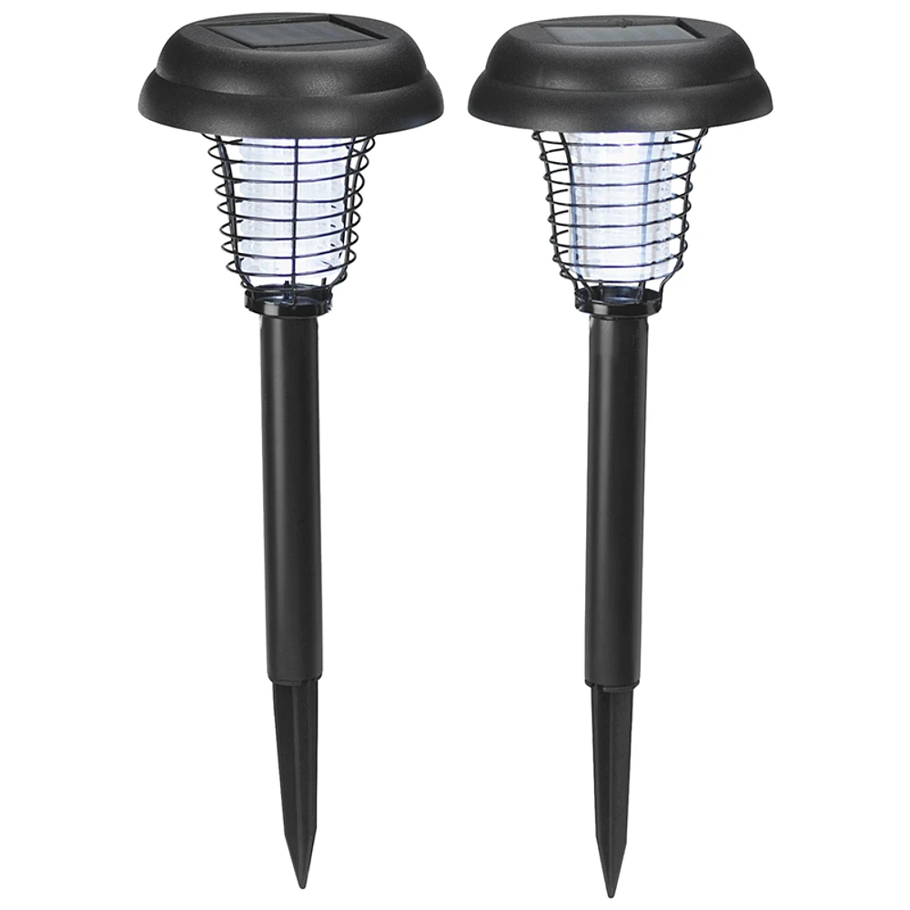 Moonrays LED Garden Garden Light / Bug Zapper - Black - 2's