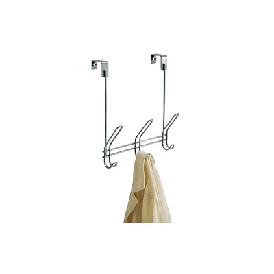 InterDesign Classico Over The Door Rack - Steel - 3 Hook