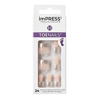 ImPRESS Press-On Pedicure False Toe Nails Kit