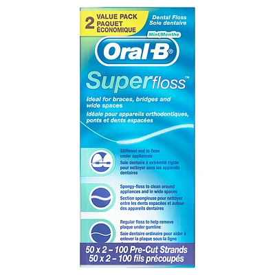 Oral-B Super Floss Value Pack - 2 x 50s