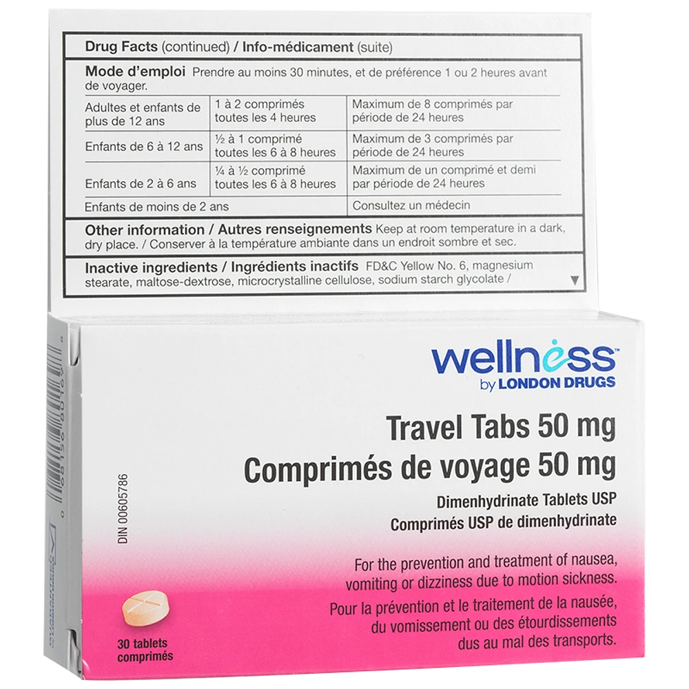 Wellness by London Drugs Travel Tablets - 30s