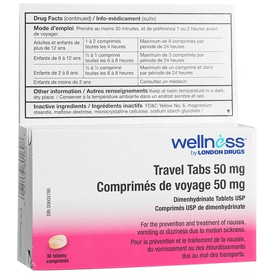 Wellness by London Drugs Travel Tablets - 30s