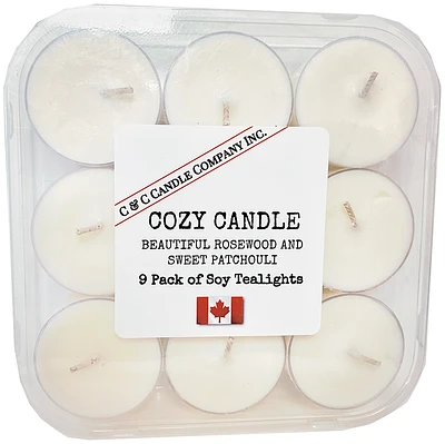 C&C Soy Tealight Candles - Cozy - 9 pack