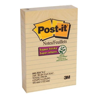 Post-it Super Sticky Notes - 3 x 90