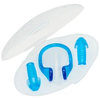 Speedo Unisex Combo Nose Clip and Ear Plug With Case - Blue