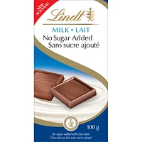 Lindt No Sugar Added - Milk Chocolate - 100g