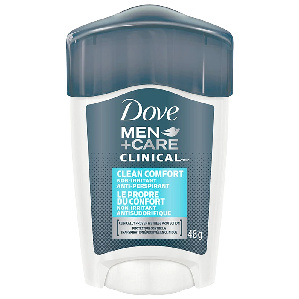 Dove Men+Care Clean Comfort Non Irritant Anti-Perspirant Stick - 48g